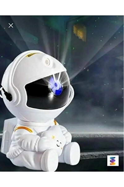 Umut Matbaacılık Astronot Projektör Led Işık Lazer Galaxy 360 Yıldız Projeksiyon Aurora Bulutsusu Çocuk Gece Lambası
