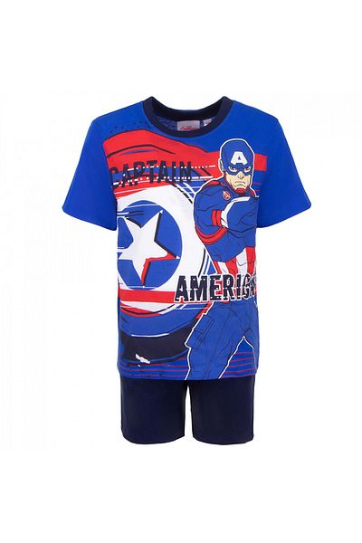 AVENGERS Pijamale scurte baieti, Avengers,Blue, 4 ani