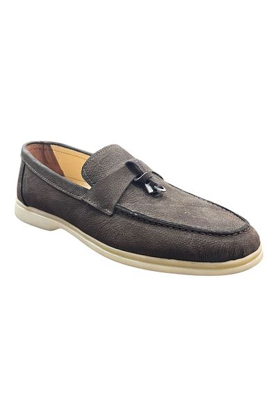 Greyybull Shoes Brown Men's Casual Suede Shoes, Rok Loafer Shoes