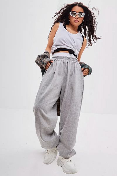 BSBSPOR Summer Loose Cut Sweatpants Men / Women Gray / Black / Anthracite