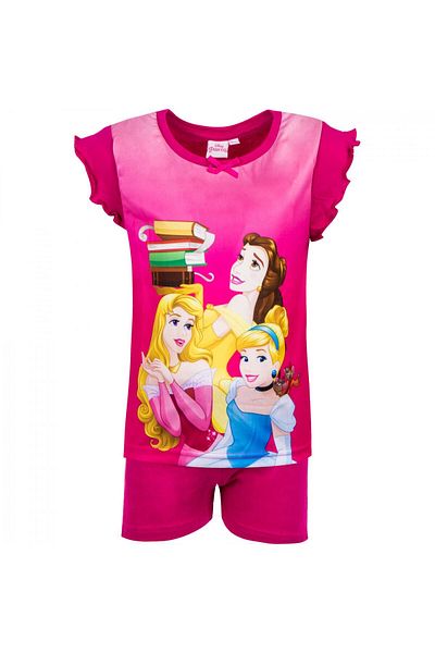DİSNEY PRİNCESS Pijamale scurte fete, Disney Princess ,fucsia, 3 ani