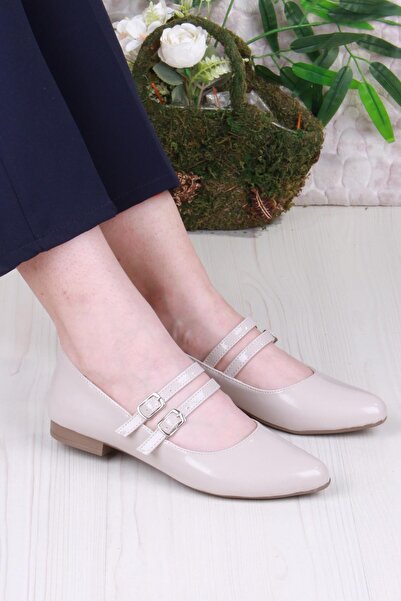 fort 01-410 Udobne dvostruke Sa kopčom ženske Baletanke cipele