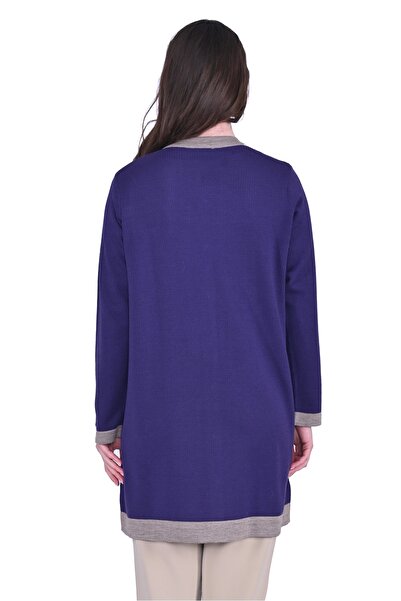 Invee Cardigan mov INVEE 7068 din amestec de lână