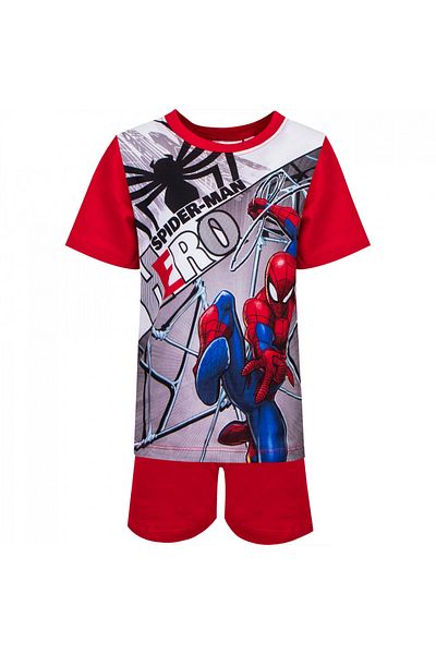 SPIDERMAN Pijama Spideman Hero, 8 ani/128 cm, maneca scurta, Rosu