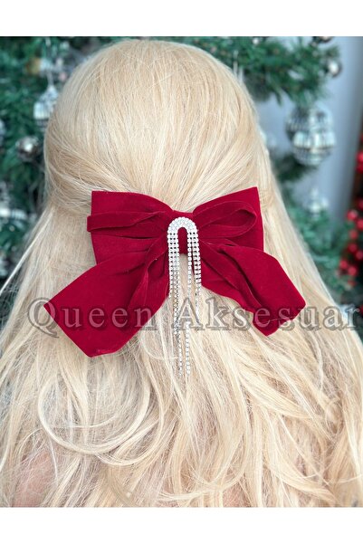 QUEEN AKSESUAR Розкішна оксамитова тканина, підвісна ланцюжок, камінна бантик...