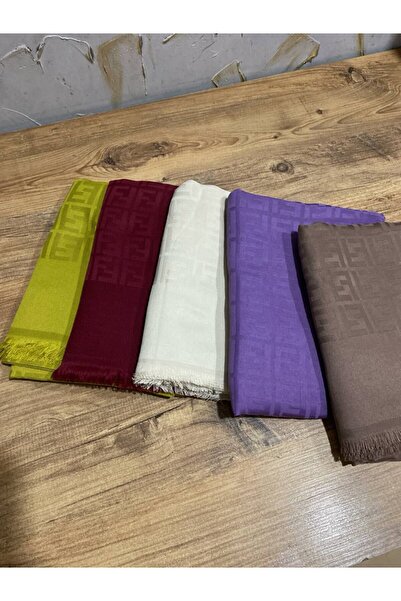 Nilbutik Women's Hijab Silky Shiny Jacquard Pattern Shawl 5 Pieces Assorted