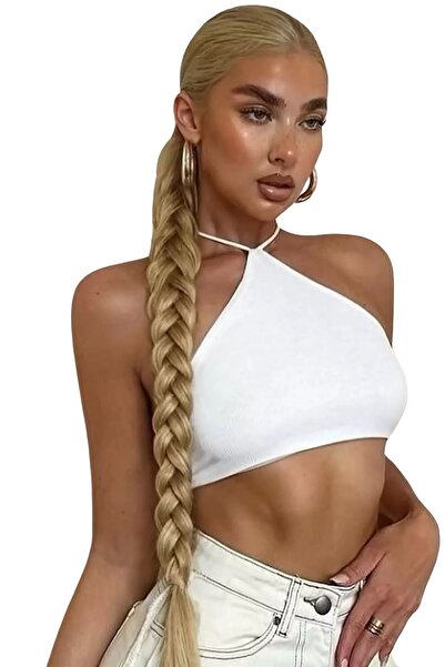 Stone Family Bal Köpüğü Renkli, Örgülü At Kuyruğu Takma Saç – Lastik Tokalı, ...