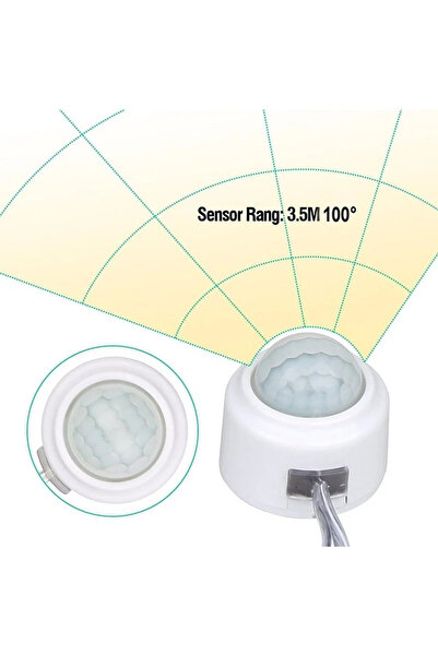 nelerbulurum Hareket Sensörlü Tek Kişilik Yatak Altı Şerit LED Aydınlatma 1.5 Metre Yatak Altı Mutfak Merdiven