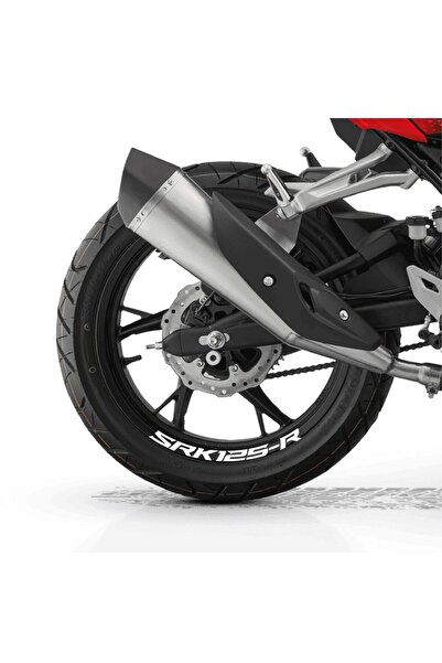 Motiker RKS (QJ MOTOR) SRK 125-R Motosiklet Jant İçi Sticker Etiket Modeli Beyaz