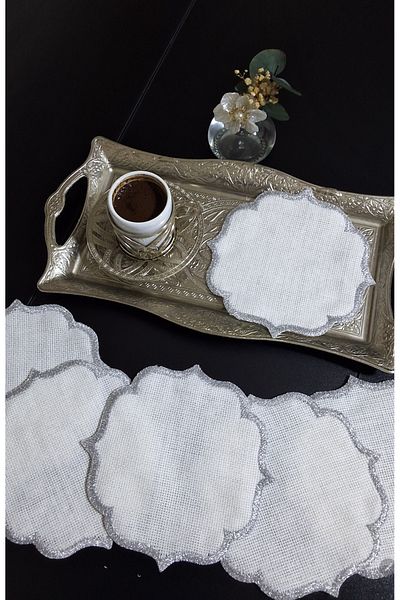 NGR HOME 6 Pieces Etamin Processable Coffee and Presentation Cocktail Napkins