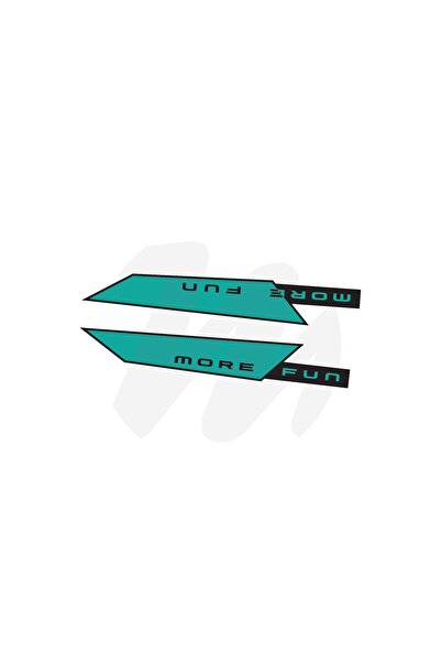 Motiker CF MOTO 450SR Kuyruk Sticker Etiket Modeli Siyah Turkuaz More Fun Üçgen