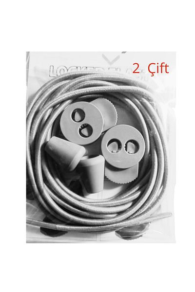 Mawrond 2Pairs--Round Laces, Lock-And-Release, No Tie Needed , 100cm, Elastic Shoelaces