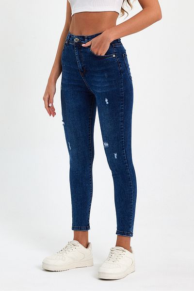geenz manifacture Skinny Jeans παντελόνι με κομμένο λέιζερ με σκισίματα