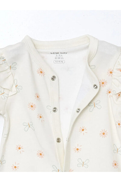 LC Waikiki LCW baby Ekru Organik Pamuk Kız Bebek Hastane Çıkış Seti