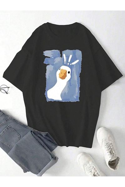 Josette Duck Cartoon Printed T-Shirt