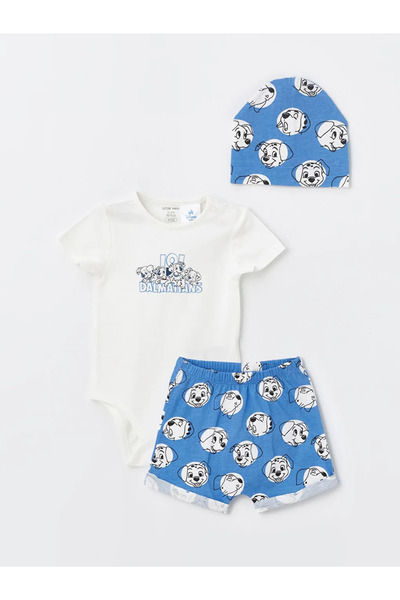 LC Waikiki مجموعة مستشفى الأطفال الرضع LCW Baby Ecru Crew Neck 101 Dalmatian ...