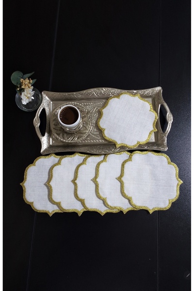 NGR HOME 6 Pieces Etamin Processable Coffee and Presentation Cocktail Napkins