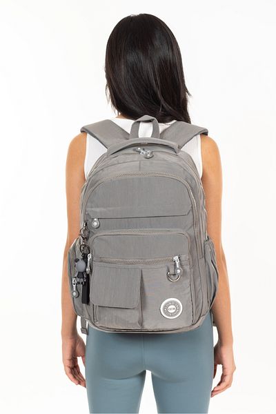 Necati Çanta Durable Crinkle Fabric Backpack – Waterproof, Multi-Pocket, and Fashionable Design