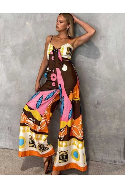 dshee woman Patterned Crop Dubai Suit