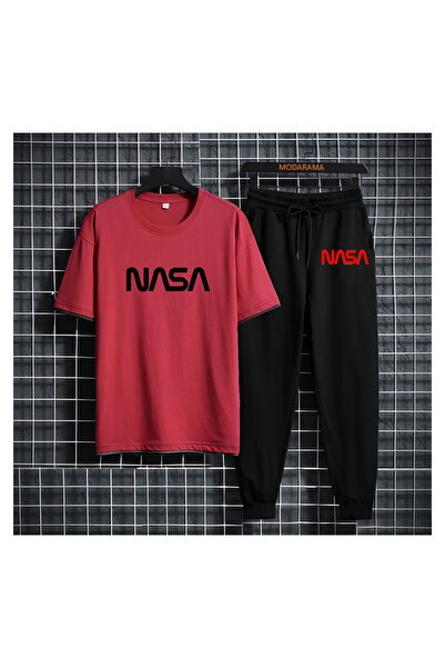 Velkoz Summer Red T-Shirt and Sweatpants Set Nasssa Design Printed
