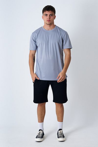 Behind Look Μπλουζάκι Crew Neck Kappa Ασημί