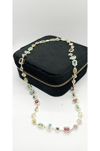 ndjewelry Brand Model Colorful Stone Necklace
