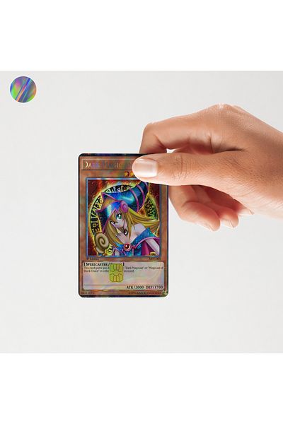 Huggy Craft Yu-Gi-Oh! Trading Game Yugi Mutou Hologram Shiny Card Sticker Skin (High Quality)