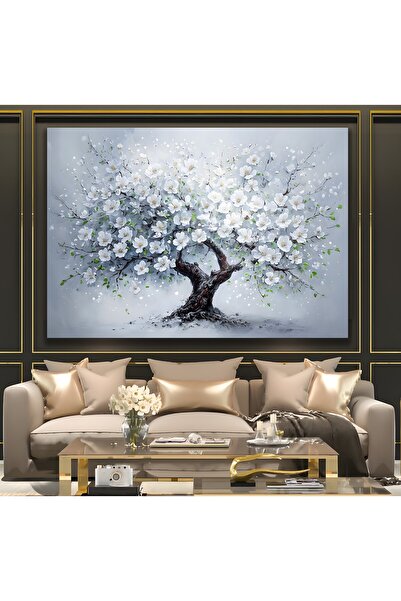 EMYA HOME Εκτύπωση σε καμβά λευκό δέντρο