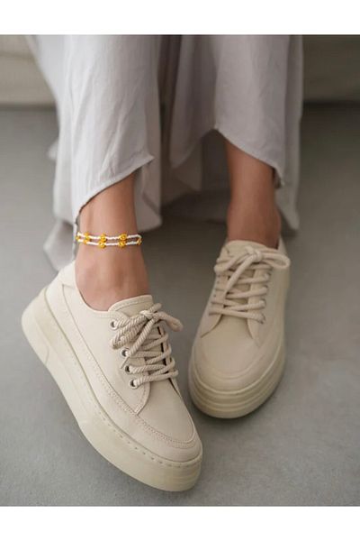 Esilapark Mıla Sneaker - High Tied Bezem Canvas Original Linen Sports Shoes