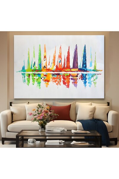 EMYA HOME Εκτύπωση σε καμβά με θέμα τα ιστιοπλοϊκά σκάφη