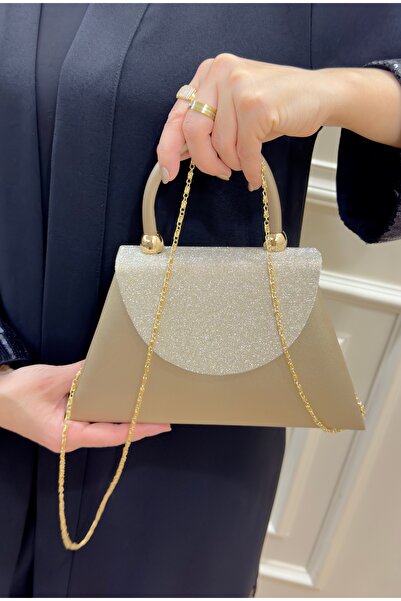 çantamgelsin geantă de seară cu lanț lung argintiu pentru femei