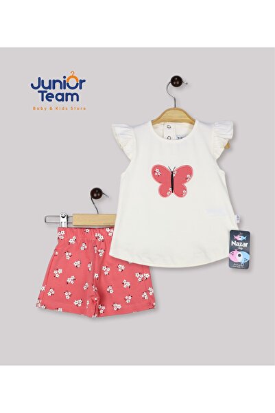 Nazar Bebe Kelebek işlemeli kız bebe takım