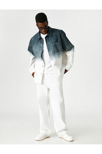 Koton Gradient Gabardine Shirt Jacket