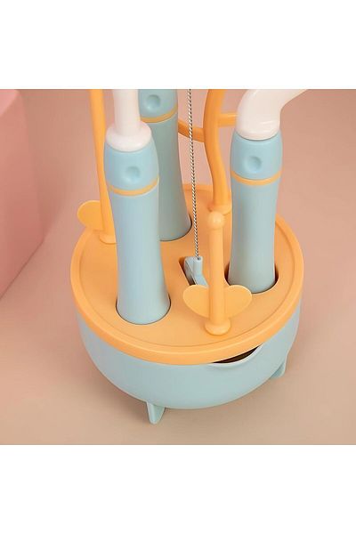 style iconic Silicone Baby Bottle Brush Cleaner Set - 7pcs with Stand, 360 Rotating with Straw & Nipple Brush