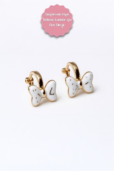 MakeWell Non Pierced Earrings Clip on Bow Pinch Earrings for Ear Without Holes