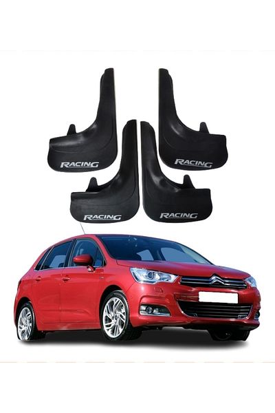 SONİKON LİNE Citroen C4 2011 and Later Compatible Racing Written 4-Piece Dust Cover Mudguard Mudguard Modified