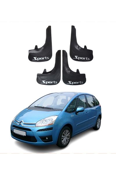 SONİKON LİNE Citroen C4 04-11 Compatible Sports Written 4-Piece Dust Cover Mudguard Mudguard Modified