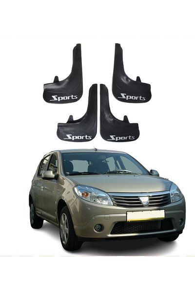 SONİKON LİNE Dacia Sandero 2007-2012 Compatible Sports Written 4-Piece Dust Cover Mudguard Mudguard Modified
