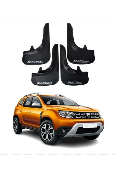 SONİKON LİNE Dacia Duster 2017 and Later Compatible Racing Written 4-Piece Dust Cover Mudguard Mudguard Modified