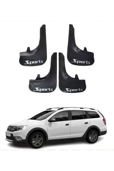 SONİKON LİNE Dacia Logan Mcv Sports Written 4-Piece Leggings Mudguard Mudguard Compatible with All Cases Modified