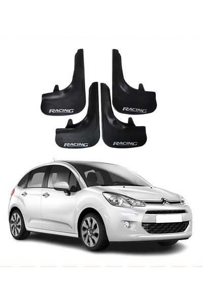 SONİKON LİNE Citroen C3 2011-2015 Compatible Racing Written 4-Piece Dust Cover Mudguard Mudguard Modified