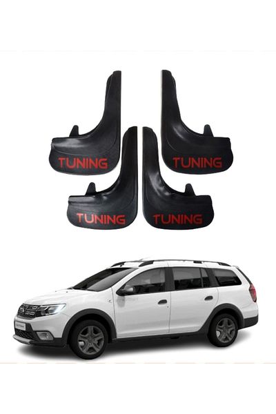 SONİKON LİNE Dacia Logan Mcv Tuning Written 4-Piece Dust Cover Mudguard Mudguard Compatible with All Cases Modified