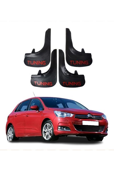 SONİKON LİNE Citroen C4 11 and after Compatible Tuning Written 4-Piece Dust Cover Mudguard Mudguard Modified