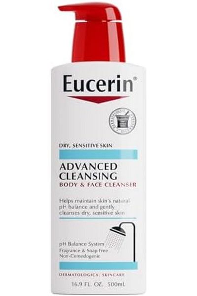 Eucerin Eucerin Advanced Cleansing Body & Face Cleanser - Fragrance & Soap Free for Dry, Sensitive Skin - 16