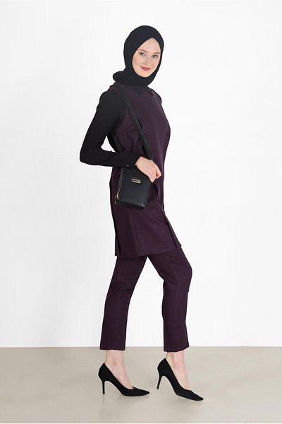 Alvina BELDEN BELTED BUTTON DETAILED DOUBLE PANTSET 42187