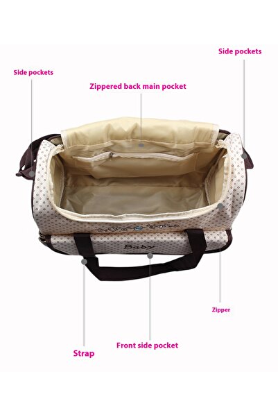 Yelajoy Diaper Bag,Waterproof Large Capacity Lightweight Mummy Bag,One Shoulder,Adjustable,for Daily Use