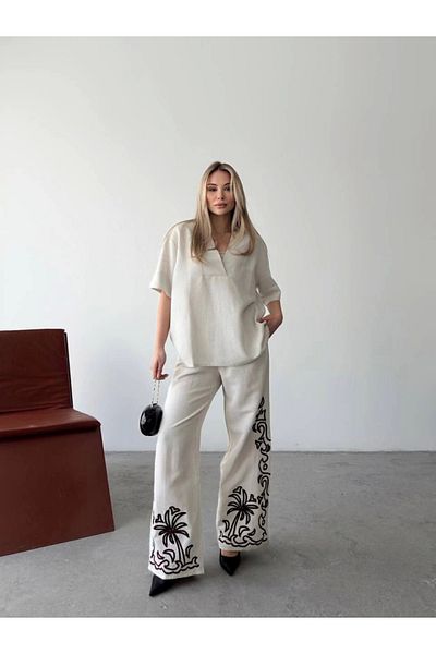 leyla sanat sanata yeni bir bakış açısı Pants - Normal waist