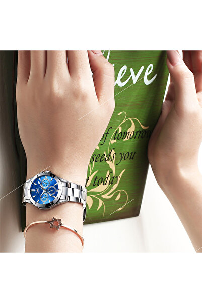 Youtrico ساعة يد نسائية من تشينكسي، قرص أزرق، مقاومة للماء، منتجات عصرية، هدا...