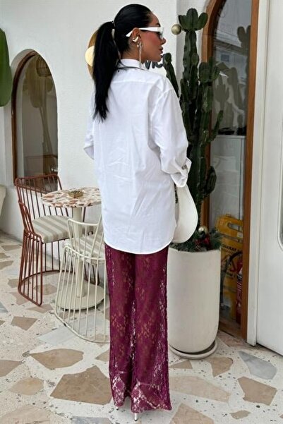 hediyeniz sare'den Your Gift Is Sare` Lined Lace Pants 0081