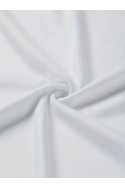 modaserdem Tricou oversize cu decolteu cu imprimeu - alb